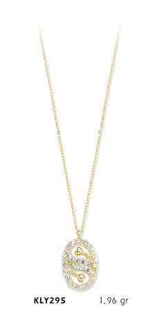 Ortası Kalpli Kolye