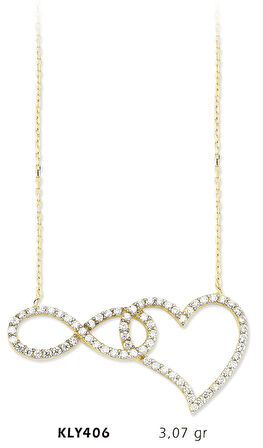Sonsuzluk Kalp Kolye