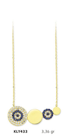 Sıralı Nazar Boncuklu Kolye