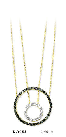 Çift Halkalı Kolye