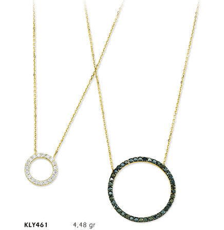 Çift Halkalı Kolye