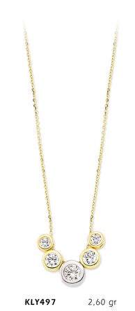 Yuvarlak Taşlı Kolye