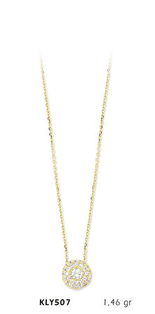 Yuvarlak Taşlı Kolye