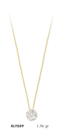 Yuvarlak Taşlı Kolye