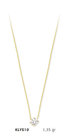 Yuvarlak Taşlı Kolye