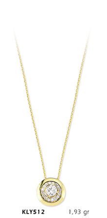 Yuvarlak Taşlı Kolye