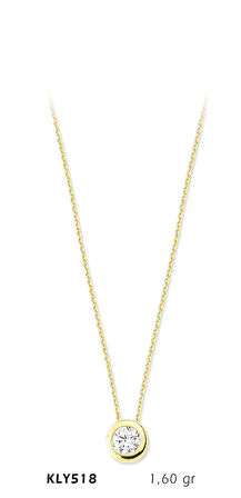 Yuvarlak Taşlı Kolye