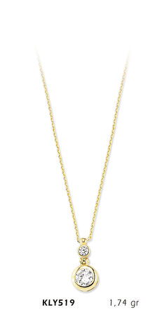 Yuvarlak Taşlı Kolye