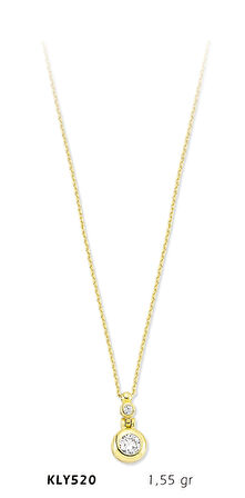 Yuvarlak Taşlı Kolye