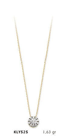 Yuvarlak Taşlı Kolye