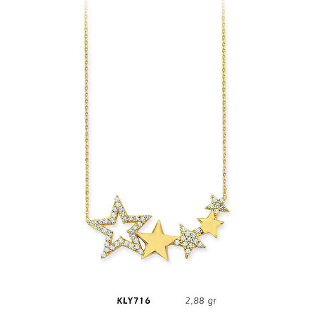 Sıralı Yıldız Kolye