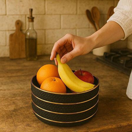 GOLD HASIR EKMEKLİK MEYVELİK SİYAH