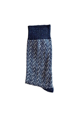 Erkek Kışlık Lambswool Yünlü Termal Parfümlü Kokulu Soket Kalın Desenli Çorap