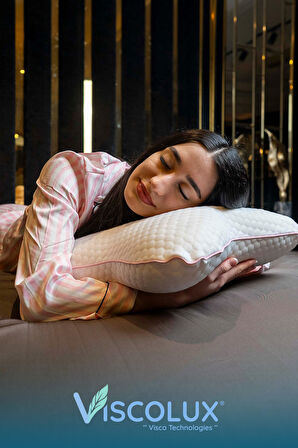 Visco Kelebek Yastık - Özel Ortopedik Boyun Destekli Visco Yastık Pembe 57x45x13