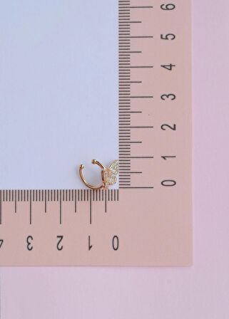 Sıkıştırmalı Kıkırdak Küpesi Kelebek Earcuff