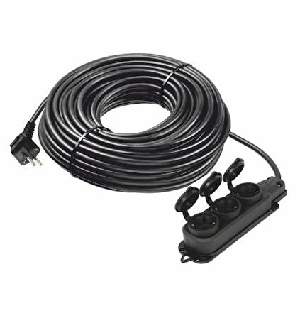 Master 20m Çantalı Uzatma Kablosu CCA 3 x 2,5mm Elektrik Seyyar Kablosu Uzatma Ara Kablo (Üçlü Priz)