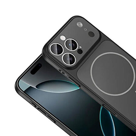 iPhone 14 Pro Uyumlu AG Glass Koruyucu Kılıf (iPhone 17 Pro Max Görünümlü)