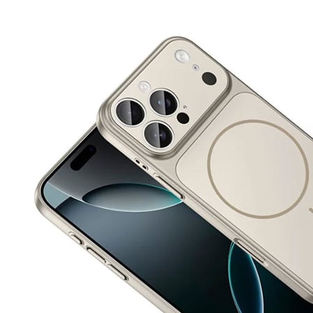 iPhone 15 Pro Uyumlu AG Glass Koruyucu Kılıf (iPhone 17 Pro Max Görünümlü)