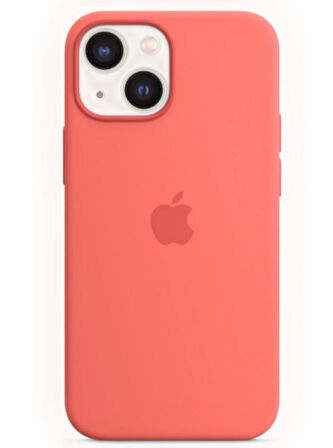iPhone 13 mini için MagSafe özellikli Silikon Kılıf - Pembe Pomelo