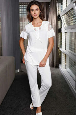 Kadın Pijama Viskon 3'lü Takım