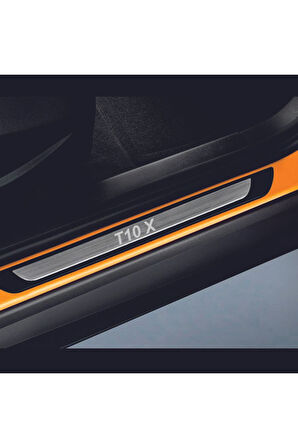 TOGG T10X TÜM MODELLER OLD KROM KAPI EŞİĞİ 4 PARÇA PASLANMAZ ÇELİK