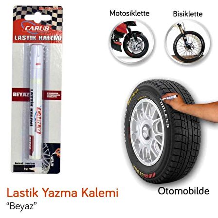 Carub Lastik Yazma Kalemi Lastik Boya Kalemi Beyaz