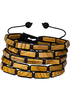 Sertifikalı Ağaç Jasper Taşı Doğal Taş Bileklik