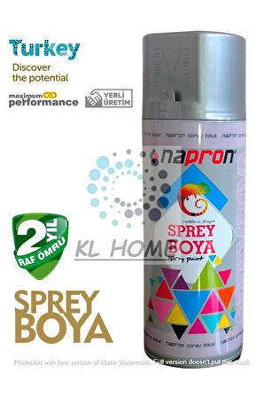 Napron Gri Sprey Boya 400ml Uygun Büyük Boy - 2 yıl Raf Ömrü