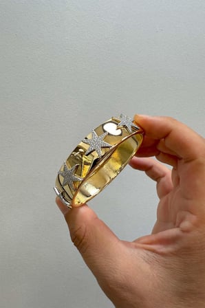 14 K Renk Vip Zirkon Taşlı Kelepçe