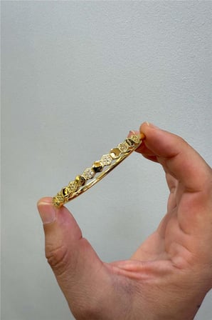 14 K Renk Vip Zirkon Taşlı Kelepçe