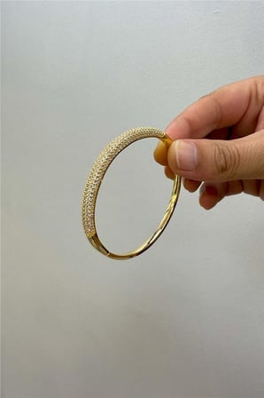 14 K Renk Vip Zirkon Taşlı Kelepçe