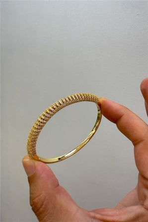 14 K Renk Vip Zirkon Taşlı Kelepçe