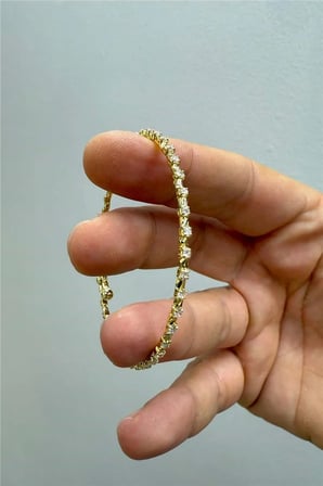 14 K Yeşil Altın Renk Vip Kelepçe