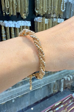 18 K Roze Gold Kelepçe