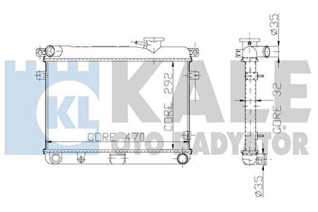 Kale 0106092AL Motor Radyatör Murat 131 YM 2 Sıra Al Pl 85008077