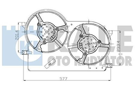 Kale 012622210 Fan Motoru Davlumbazlı Albea Strada Palio 1.3JTD Çift Motorlu 51718772