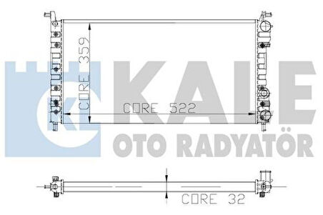 Kale 0126222AL Motor Radyatör Palio 1.2 1.4 2 Sıra Al Pl 522x359x32 46449104