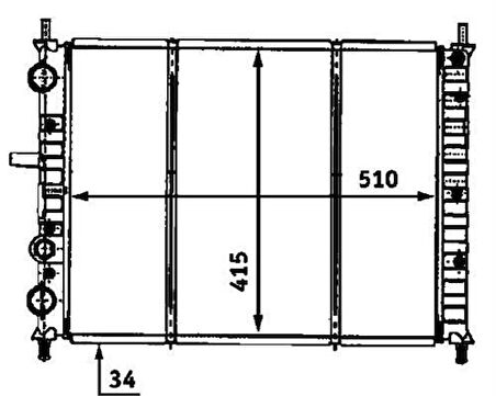 Kale 0127241PA Radyatör Su 1 Sıra Bravo-Marea 2.0 I 20V 7767440