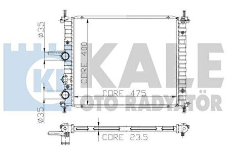 Kale 0130271PA Motor Radyatör Bravo Brava Marea 1.4L 1.6L Klimalı 1 Sıra Cu Pl Sistem 46420484