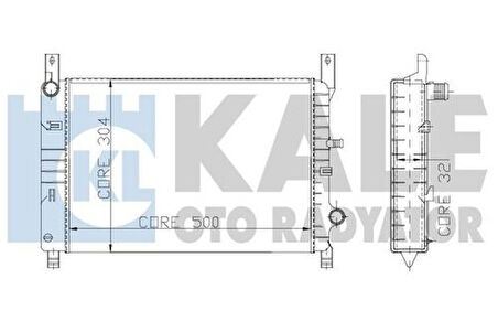 Kale 0213202AL Radyatör 2 Sıra Al Pl Fiesta III 1.4 1.6 16V 1.8D Nac Mt 92FB8005KC