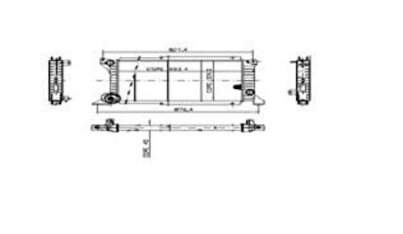 Kale 0220252PA Motor Radyatörü AC Transit Turbo T12 T15 2.5D 97-01 Manuel Uzun Tip 2 Sıra Cu Pl 99VT8005AA