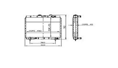 Kale 0401014PS Motor Radyatör J9 4 Sıra 1300.C1