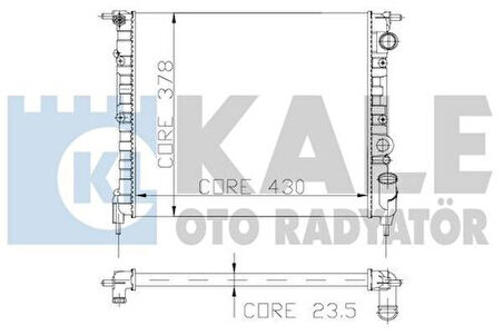 Kale 0507072AL Motor Radyatör Renault 19 1.4 GTX Gte 2 Sıra Al Pl 0555552Al 7702247467