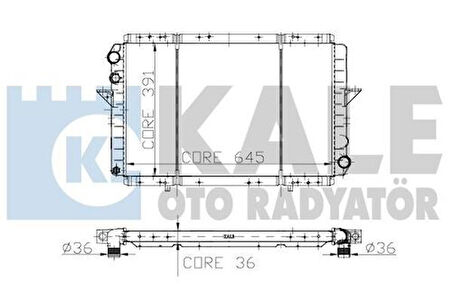 Kale 0542422PA Motor Radyatör Master 2.0 2.5 TDI Mekanik Klimasız 2 Sıra Cu Pl 645x391x36 7700745110