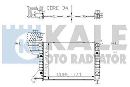 Kale 0915011AB Motor Su Radyatörü Mercedes Sprinter 901-904 96-05 9015001800