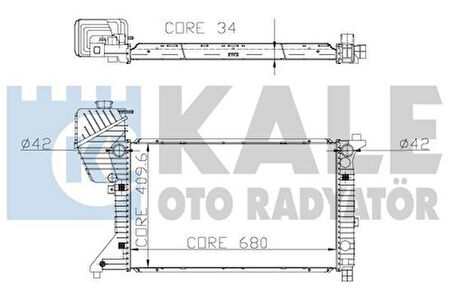 Kale 0915021AB Motor Su Radyatörü Manuel Şanzıman Mercedes Sprinter 901-904 96-05 9015003900