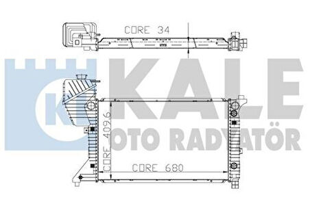 Kale 0915031AB Motor Su Radyatörü Klimalı Mercedes Sprinter 901-904 96-05 9015002800