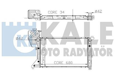 Kale 0915041AB Motor Su Radyatörü Klimasız Manuel Şanzıman Mercedes Sprinter 901-904 96-05 9015003100