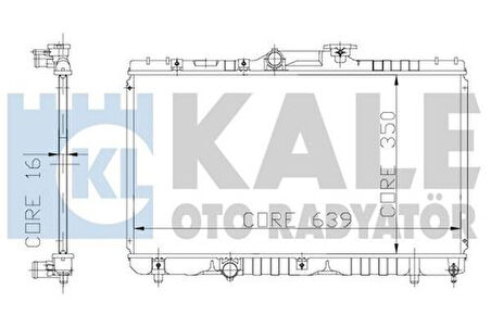 Kale 1801011PA Radyatör Corolla AE101 93-98 1.3 1.6 Xlı Mt 1 Sıra Cu Pl 350X639X16 1640016660