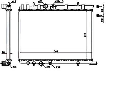 Kale 2017181PA Motor Radyatörü Xsara Picasso Ew7J4 1.8 16V Tu5Jp 1.6 8V-Mekanik Klimalı 1330.69